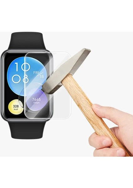 Huawei Watch Fit 2 Uyumlu Jelatin Nano Ultra Ince Ekran Koruyucu (2 Adet)