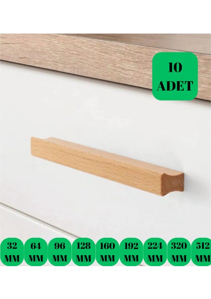 Ziodi Terra 10 Adet 32 mm (3.2 cm) Ahşap Kulp Lüks Country Mutfak Mobilya Dolap Çekmece Kulbu Topmah 32 mm