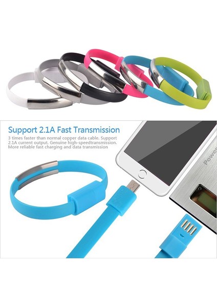 USB Şarj Kablosu IPHONE13 Xiaomi 10 Samsung Telefon Şarj Kablosu Bileklik Bilezik Mikro USB Tel Sync Veri USB Şarj Hattı (Yurt Dışından) indirimleri