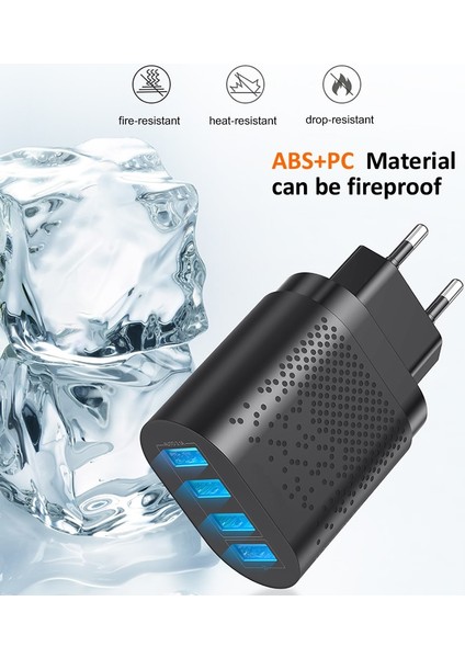 Electop USB Hızlı Şarj Cihazı Ab/abd/ingiltere Tak 3A Hızlı Şarj 3.0 iPhone 11 Samsung Xiaomi Mi 4 Port 48W Hızlı Duvar Şarj Adaptörü (Yurt Dışından) fırsatları