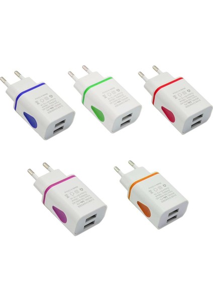 Yüksek Kaliteli Çift USB Şarj Cihazı Ab/abd Tak Adaptörü Duvar Hızlı Şarj Cihazı iPhone Hızlı Şarj Taşınabilir Cep Telefonu Seyahat Şarj Cihazı (Yurt Dışından) fiyatları
