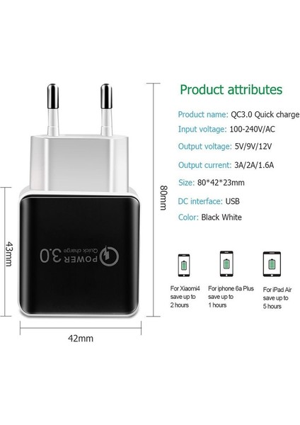 Qc 3.0 Hızlı Seyahat Duvar Şarj Cihazı USB Telefon Adaptörü Şarj Bankası Oppo A55 A53S A93S A74 A94 5g A53 Tip-C USB Kablosu Ab Tak (Yurt Dışından) modelleri
