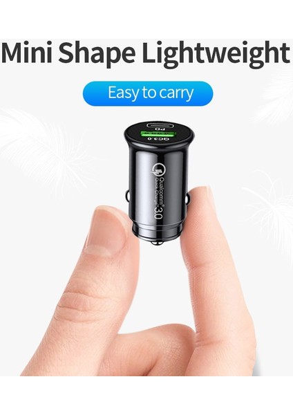 Qc 3.0 Araç Şarj Cihazı Hızlı Şarj Telefon Adaptörü Pd USB Tip C Araç Şarj Cihazı Samsung S22 S21 S20 Artı A73 A53 A33 5g Araç Şarj Cihazı (Yurt Dışından) modelleri