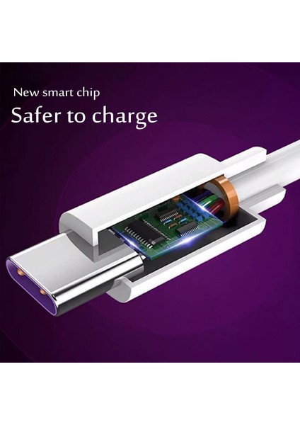 5A USB C Tipi Kablo Hızlı Şarj Cep Telefonu Şarj Cihazı C Tipi Veri Kablosu Samsung S20 S9 S8 Huawei P40 Mate 30 Xiaomi Redmi (Yurt Dışından) modelleri