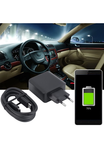 Hızlı Şarj Usb2.0 Seyahat Duvar Şarj Cihazı Güç Adaptörü Ab Tak + C Tipi Kablo (Yurt Dışından) modelleri