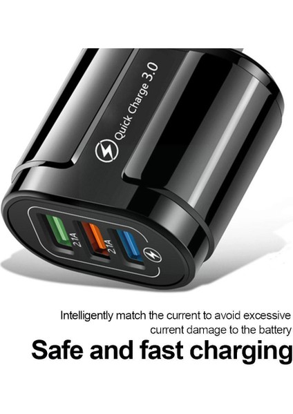 USB Şarj Cihazı Qc 3.0 3usb Hızlı Şarj Şarj Cihazı Iphone 14 13 Pro Max Samsung Xiaomi Huawei Tablet Abd, Ab Tak C8P6 (Yurt Dışından) modelleri