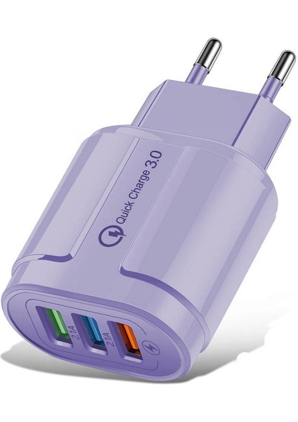 USB Şarj Cihazı Qc 3.0 3usb Hızlı Şarj Şarj Cihazı Iphone 14 13 Pro Max Samsung Xiaomi Huawei Tablet Abd, Ab Tak C8P6 (Yurt Dışından) fırsatları