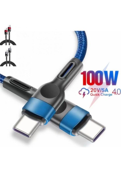 Yeni 100W USB C - USB Tip C Kablo USB C Pd Hızlı Şarj Kablosu Şarj Kablosu Usb-C 5A Tip C Kablo 2 M Macbook Samsung Xiaomi Için (Yurt Dışından)