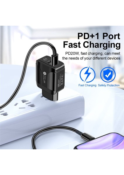 Uslıon Ab Tak 20W Qc3.0 Hızlı Şarj Cihazı USB Şarj Pd USB Hızlı Şarj Adaptörü iPhone 12 Samsung Xiaomi Akıllı Telefon Şarj Cihazı (Yurt Dışından) fiyatları