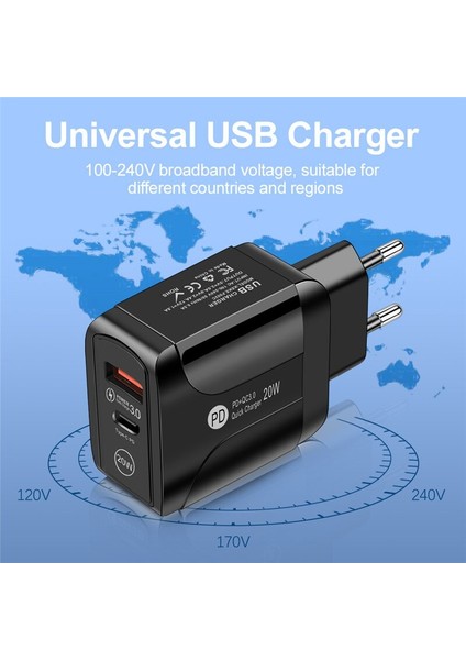 Uslıon Ab Tak 20W Qc3.0 Hızlı Şarj Cihazı USB Şarj Pd USB Hızlı Şarj Adaptörü iPhone 12 Samsung Xiaomi Akıllı Telefon Şarj Cihazı (Yurt Dışından) indirimleri