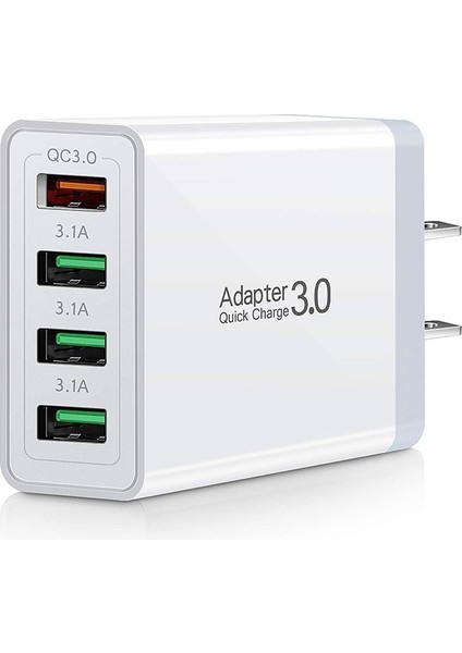 Hızlı Şarj Adaptörü USB Qc 3.0 3.1A 4usb Şarj Cihazı, Mobil Şarj Cihazı, 4 Portlu Şarj Adaptörü (Yurt Dışından) fiyatları