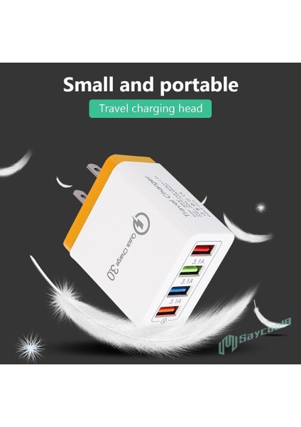 Hızlı Şarj Adaptörü USB Qc 3.0 3.1A 4usb Şarj Cihazı, Mobil Şarj Cihazı, 4 Portlu Şarj Adaptörü (Yurt Dışından) fırsatları
