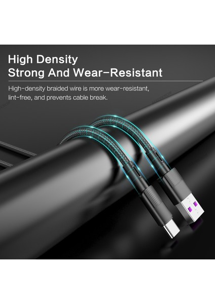 Maerknon USB C Tipi Kablo Huawei 3A Hızlı Şarj Kablosu USB C Şarj Veri Kablosu Xiaomi Poco Oneplus Samsung Telefon Şarj (Yurt Dışından) fırsatları