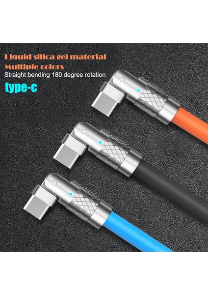 120W 6A Süper Hızlı Şarj Sıvı Silikon Kablo USB Tip-C Şarj Veri Kablosu 180 Derece Dönebilen Arayüz ile 1m (Yurt Dışından) fırsatları