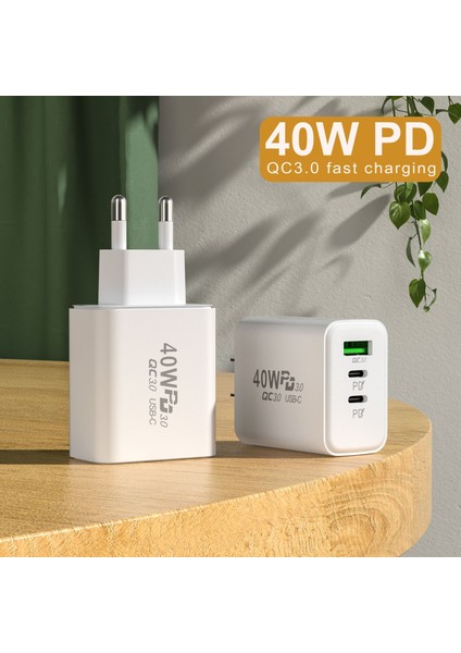 40W Çift Pd USB Şarj Adaptörü Qc 3.0 Duvar Şarj Cihazı Hızlı Şarj Güç Adaptörleri Iphone 13 12 Pro Ipad Huawei Xiaomi Samsung (Yurt Dışından) fiyatları