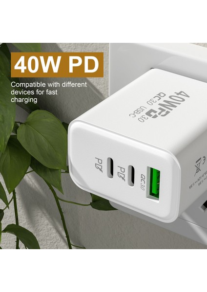 40W Çift Pd USB Şarj Adaptörü Qc 3.0 Duvar Şarj Cihazı Hızlı Şarj Güç Adaptörleri Iphone 13 12 Pro Ipad Huawei Xiaomi Samsung (Yurt Dışından) fırsatları
