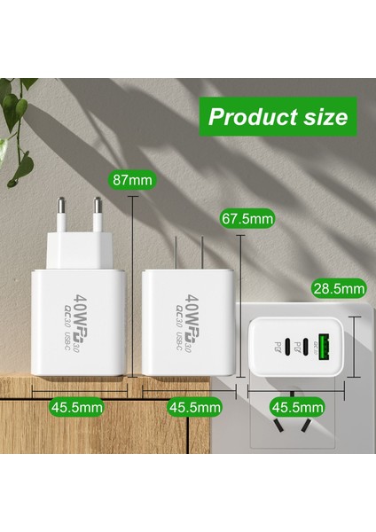 40W Çift Pd USB Şarj Adaptörü Qc 3.0 Duvar Şarj Cihazı Hızlı Şarj Güç Adaptörleri Iphone 13 12 Pro Ipad Huawei Xiaomi Samsung (Yurt Dışından) indirimleri