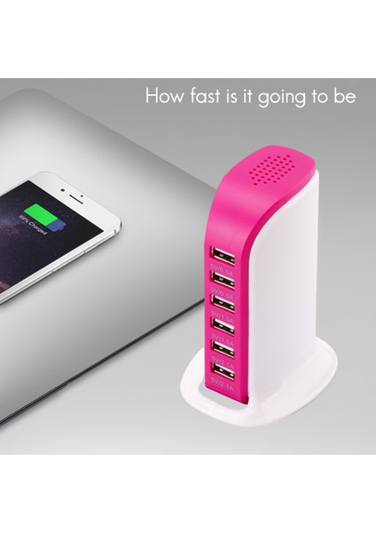 Çok Fonksiyonlu 6 Bağlantı Noktalı Yelkenli Şarj Cihazı Akıllı Güç Fişi 6usb Çok Bağlantı Noktalı Istasyon iPhone Beyaz Abd Tak Için Uygun (Yurt Dışından) modelleri