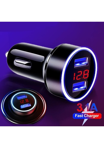 3.1A Çift USB Cep Telefonu Araç Şarj Cihazı iPhone 12 11 Pro Xs Max 8 7 Artı Xiaomi Mi Poco M3 X3 Nfc Hızlı Şarj Telefon Adaptörü (Yurt Dışından)