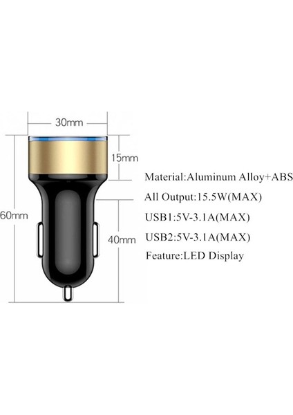 3.1A Çift USB Cep Telefonu Araç Şarj Cihazı iPhone 12 11 Pro Xs Max 8 7 Artı Xiaomi Mi Poco M3 X3 Nfc Hızlı Şarj Telefon Adaptörü (Yurt Dışından) fırsatları