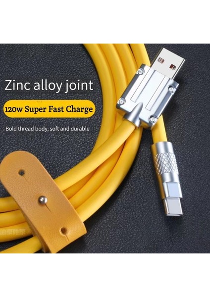 120 W 6A Süper Hızlı Şarj Tipi C Sıvı Silikon Kablo Hızlı Şarj USB Kablosu Xiaomi Huawei Samsung Piksel USB Şarj Aleti Kabloları (Yurt Dışından) modelleri