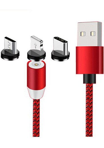 Manyetik Kablo Mikro USB Tip C Hızlı Şarj Kablosu iPhone Xiaomi Android Cep Telefonu Şarj Cihazı Mıknatıs USB Tel Kablosu (Yurt Dışından)