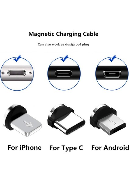 Manyetik Kablo Mikro USB Tip C Hızlı Şarj Kablosu iPhone Xiaomi Android Cep Telefonu Şarj Cihazı Mıknatıs USB Tel Kablosu (Yurt Dışından) fiyatları