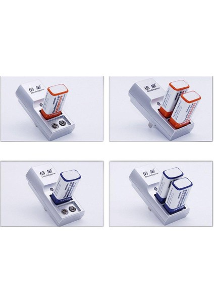 Doublepow Iki Yuvalı 9V Pil Şarj Cihazı DP-K19 Tam Otomatik Durdurma (Yurt Dışından) modelleri