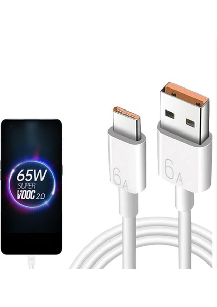 6A Hızlı Şarj Hızlı Şarj C Tipi Veri USB Kablosu Yüksek Hızlı Tip-C 1m (Yurt Dışından)