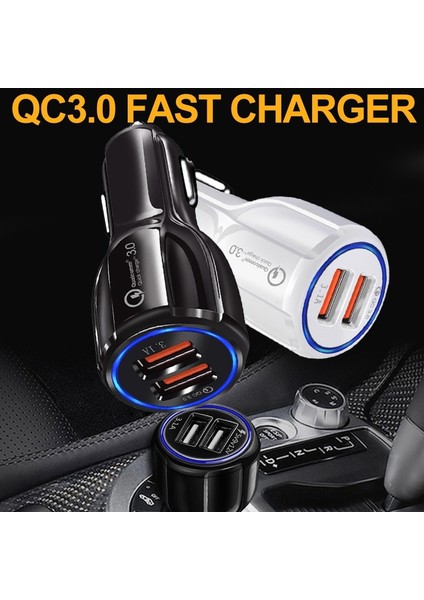 Araç Şarj Cihazı Çift USB Hızlı Şarj 3.0 2.0 Samsung S10 Artı Qc 3.0 Telefon Şarj Adaptörü Araç Şarj Cihazı Xiaomi Mi 9 iPhone (Yurt Dışından) fiyatları