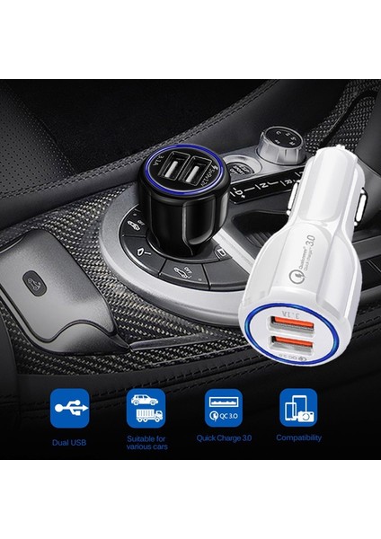 Araç Şarj Cihazı Çift USB Hızlı Şarj 3.0 2.0 Samsung S10 Artı Qc 3.0 Telefon Şarj Adaptörü Araç Şarj Cihazı Xiaomi Mi 9 iPhone (Yurt Dışından) fırsatları