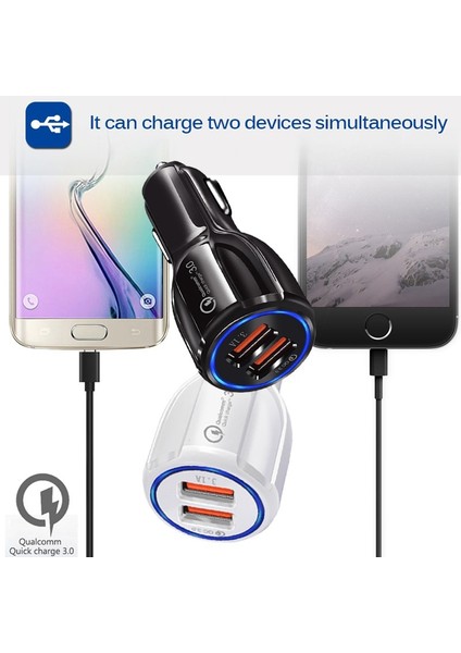 Araç Şarj Cihazı Çift USB Hızlı Şarj 3.0 2.0 Samsung S10 Artı Qc 3.0 Telefon Şarj Adaptörü Araç Şarj Cihazı Xiaomi Mi 9 iPhone (Yurt Dışından) indirimleri