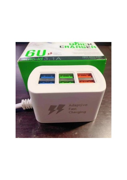 3.1A + 6usb Hızlı Şarj Adaptörü (Yurt Dışından) fırsatları