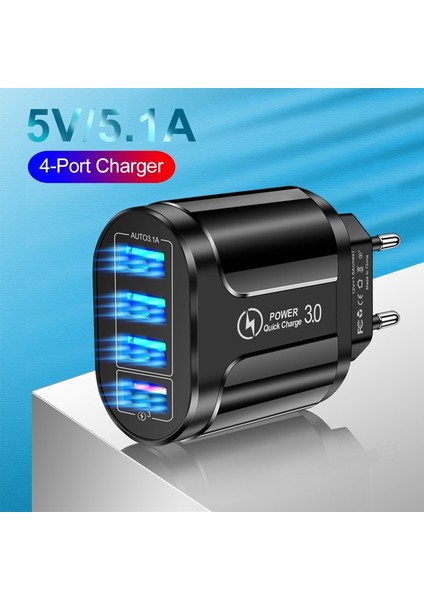 Portlu Telefon Şarj Cihazı 48W Yüksek Hızlı Hızlı Şarj Evrensel Duvar Çoklu USB Adaptörü iPhone 13 Samsung Xiaomi Hızlı Şarj (Yurt Dışından) fırsatları
