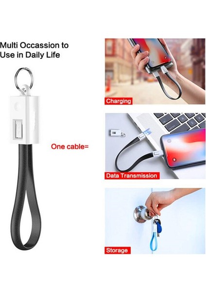 Kısa Mini Anahtarlık USB Kablosu Hızlı Şarj Kablosu Mikro USB C Tipi C iPhone Ipod Android Şarj Cihazı Data Sync Şarj Kabloları Kablosu (Yurt Dışından)