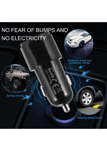 Araç Şarj Cihazı 5V 2.4A Çift Arayüzlü Hızlı Telefon Şarj Cihazı (Yurt Dışından) fırsatları