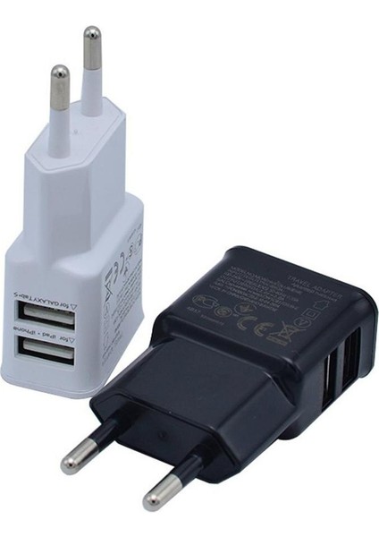 5V1A Ab Abd Tak Çift USB Şarj Cihazı Cep Telefonu Hızlı Şarj Cihazı iPhone Için Android Için Huawei Için Xiaomi Şarj Cihazı (Yurt Dışından) fırsatları