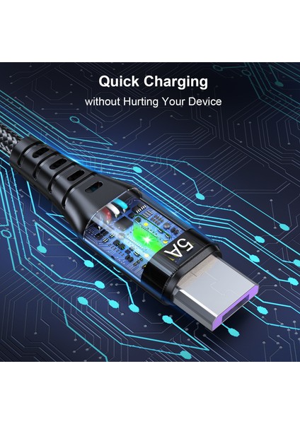 Lovebay 3 M 5A Mikro USB Kablosu Hızlı Şarj Aleti Kablosu USB Mikro USB Qc 3.0 Android Şarj Kablosu Samsung Galaxy S7 S6 Not Tel (Yurt Dışından) fırsatları