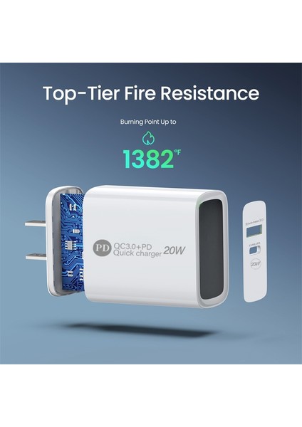 20W Hızlı Şarj 3.0 Seyahat Şarj Cihazı Qc 3.0 + Pd Tip C Şarj Kafası Ab Abd Standardı Cep Telefonu Şarj Kafası Usb'ye Uygun (Yurt Dışından) fiyatları