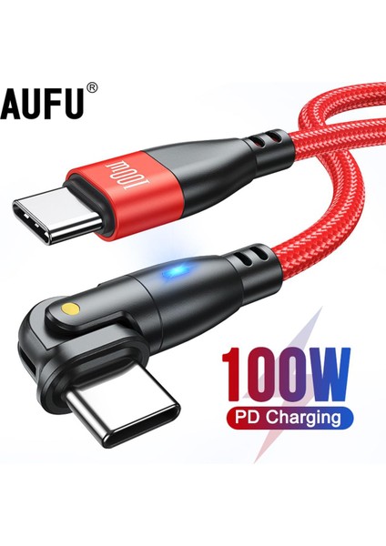 Aufu USB C Tip C Kablo PD100W 60 W C Tipi Hızlı Şarj Kablosu Samsung Huawei Xiaomi Macbook Laptop Şarj Cihazı Kablosu Tel 3 M (Yurt Dışından)