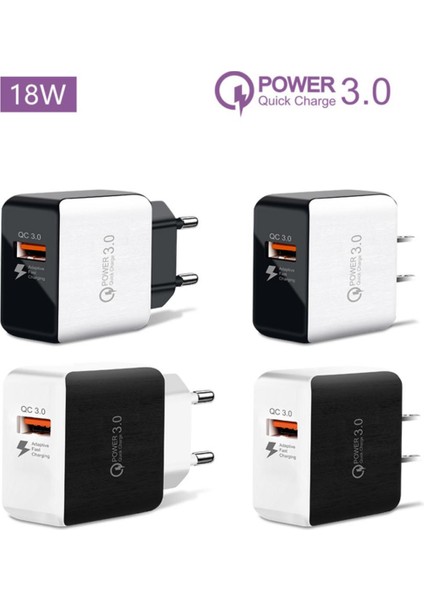 5V 3A Cep Telefonu Şarj Cihazı Güç Adaptörü Qc3.0 Hızlı Şarj 18W Tek Portlu USB Şarj Kafası (Yurt Dışından)