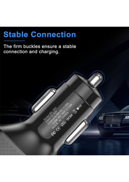 Uslıon 75W Araba Şarjı Hızlı Şarj 3.0 6 Port USB Şarj Cihazı iPhone 13 12 Pro Samsung Xiaomi Taşınabilir Cep Telefonu Şarj Cihazı (Yurt Dışından) modelleri