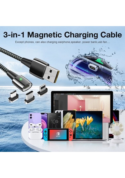 Suntaiho Highend Manyetik Veri Kablosu 3A Tipi C Şarj Cihazı Mikro USB Samsung Tipo C Xiaomi Mi 10 iPhone 13PRO Hızlı Şarj (Yurt Dışından) fırsatları