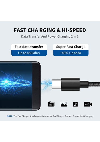 Suntaiho USB C Tipi Kablo Samsung Xiaomi Poco F3 3A Hızlı Şarj USB C Kablosu Cep Telefonu Şarj Cihazı USB C Tipi Veri Kablosu Kablosu (Yurt Dışından) modelleri