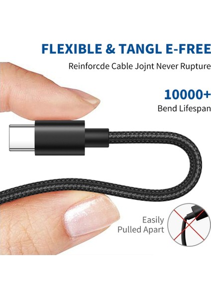 Suntaiho USB C Tipi Kablo Samsung Xiaomi Poco F3 3A Hızlı Şarj USB C Kablosu Cep Telefonu Şarj Cihazı USB C Tipi Veri Kablosu Kablosu (Yurt Dışından) fırsatları