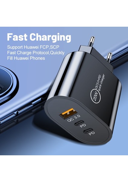 Ab/abd Plug USB Şarj Aleti Hızlı Şarj 3.0 Telefon Adaptörü Için iPhone Xiaomi Samsung Taşınabilir Duvar Mobil Şarj Cihazı Hızlı Şarj Cihazı (Yurt Dışından)