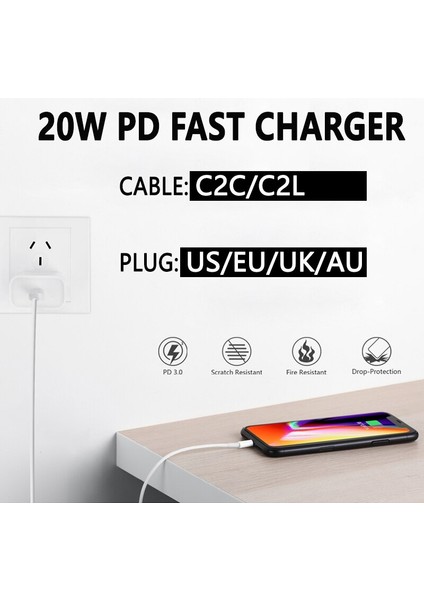 Pd USB C Şarj Cihazı Ab Duvar Seyahat Şarj Cihazı 20W Hızlı Şarj IPHONE14 13 11 12PRO Xiaomi 10 Huawei P30 Cep Telefonu Şarj Cihazı (Yurt Dışından) fırsatları
