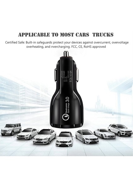 30W Hızlı Şarj 3.0 Çift USB Araç Şarj Cihazı 5V6A Turbo Hızlı Araç Şarj Cep Telefonu Şarj Cihazı iPhone Xiaomi Sumsang Adaptörü (Yurt Dışından) indirimleri