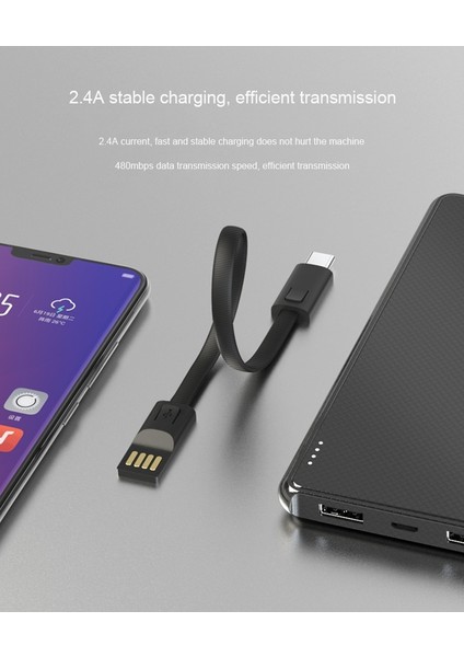 Taşınabilir Bilezik Kablosu Hızlı Şarj USB Mikro Tip C Kablo Samsung S21 S20 S10 Xiaomi Huawei Oneplus Lg Şarj Veri Kablosu (Yurt Dışından) indirimleri