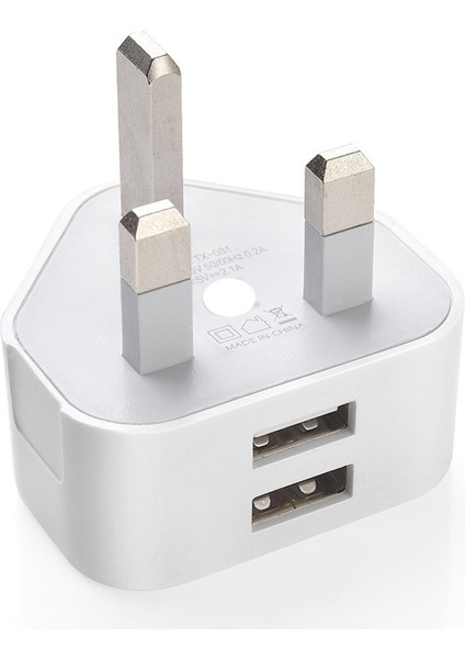 Telefonlar Için USB Bağlantı Noktalı Birleşik Krallık Şebeke Duvarı 3 Pimli Fiş Adaptörü Şarj Gücü (Yurt Dışından) fiyatları